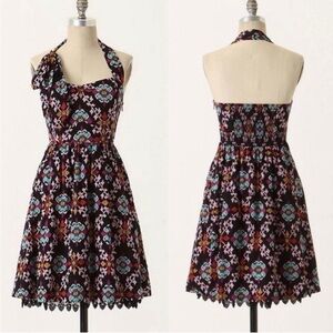 Edme & Esyllte Anthro Primula Halter Dress